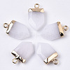 Natural White Jade Pointed Pendants G-N326-34M-1