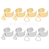 8Pcs 4 Style 304 Stainless Steel Open Cuff Finger Rings RJEW-UN00003-1