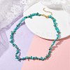 Natural Howlite Chip Beaded Necklace NJEW-JN04616-07-2