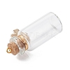 8Pcs Flower Glass Wish Bottle Pendants PALLOY-JF04568-5