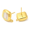 Natural Pearl Stud Earring Findings KK-M251-01G-3