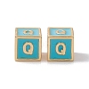 Rack Plating Brass Enamel Beads KK-B060-04G-06Q-2