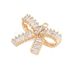 Brass Micro Pave Cubic Zirconia with Glass Pendants KK-Q026-04G-2