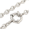 Non-Tarnish 304 Stainless Steel Cable Chain Bracelets for Women BJEW-Q344-05P-2