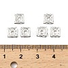 Brass Rhinestone Spacer Beads X-RSB072-02S-3