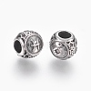 316 Surgical Stainless Steel European Beads STAS-F195-128P-11-2