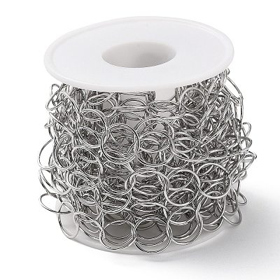 Tarnish Resistant 304 Stainless Steel Rolo Chains CHS-G027-06P-1