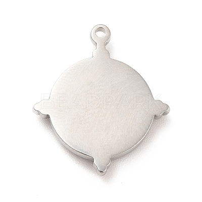 Tarnish Resistant 304 Stainless Steel Pendant Rhinestone Settings STAS-G295-50P-1