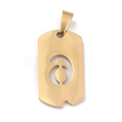 Ion Plating(IP) 304 Stainless Steel Pendants STAS-O127-D06-1