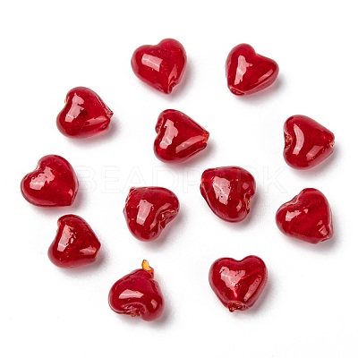 Handmade Silver Foil Glass Beads SLH12MM01Y-1