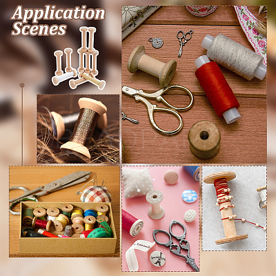 Wooden Empty Spools for Wire WOOD-WH0029-146A-1