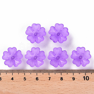 Transparent Frosted Acrylic Bead Caps MACR-S371-04A-747-1
