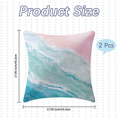 Square Polyester Pillow Case LS-AJEW-WH20080-67A-1