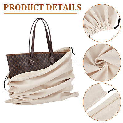 2Pcs 2 Colors Dustproof Faux Suede Packing Drawstring Bags TP-CL0001-01B-1