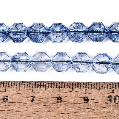 Transparent Crackle Glass Beads Strands GLAA-Q108-03A-10-1