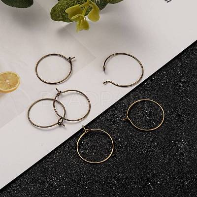 Brass Wine Glass Charm Rings LS-EC067-2AB-NF-1