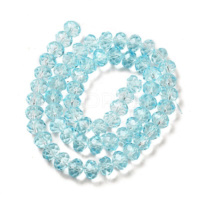 Transparent Baking Paint Glass Beads Strands DGLA-A034-T8mm-D12-1