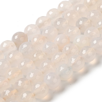 Dyed & Heated Natural Agate Beads Strands G-P539-D01-03-1
