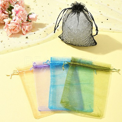 Organza Bags Jewellery Storage Pouches Wedding Favour Party Mesh Drawstring Gift OP-FS0001-04A-1