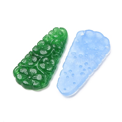 Dyed Natural Quartz Carved Pendants GG-CBA0022-12-1