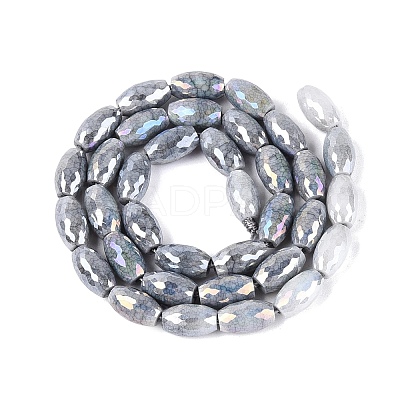Anti-Tarnish Electroplate Glass Beads Strands EGLA-Q130-02A-01-1