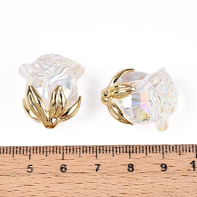 UV Plating Transparent Acrylic Beads MACR-C029-06B-01-1