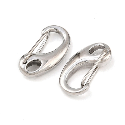 Tarnish Resistant Polished 304 Stainless Steel Keychain Clasp Findings STAS-R072-59A-1
