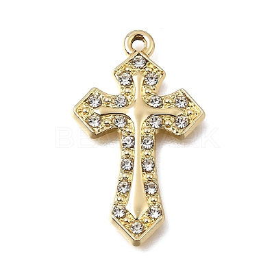 UV Plating Alloy Crystal Rhinestone Pendants RB-CBAD37D-17G-1
