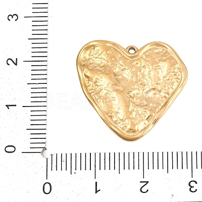 Textured 304 Stainless Steel Pendants STAS-D264-06G-G-1