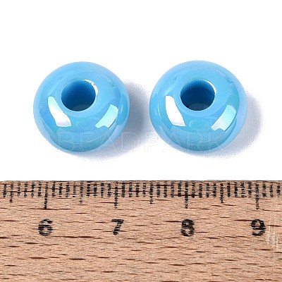 Opaque Acrylic European Beads OACR-E033-19D-1