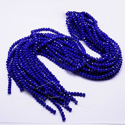 Imitation Jade Glass Bead Strands X-GLAA-F001-3x2mm-01-1