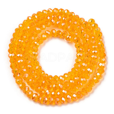 Electroplate Glass Beads Strands EGLA-A034-T1mm-A24-1
