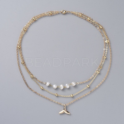 3 Layered Necklaces X-NJEW-JN02560-1