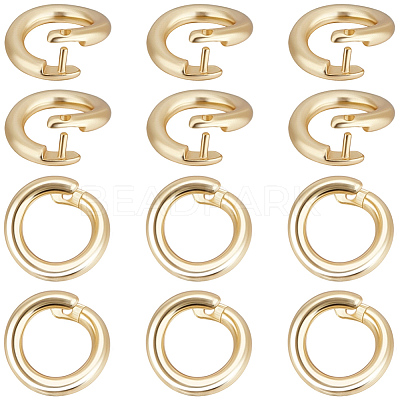 Brass Twister Clasps KK-BBC0025-17A-G-1