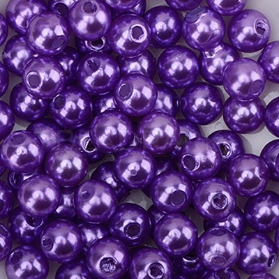 ABS Plastic Imitation Pearl Beads KY-H010-04C-1