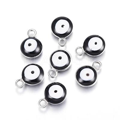 304 Stainless Steel Enamel Charms STAS-G122-24D-1