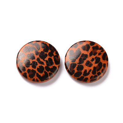 Printed Opaque Acrylic Beads OACR-P013-09-1