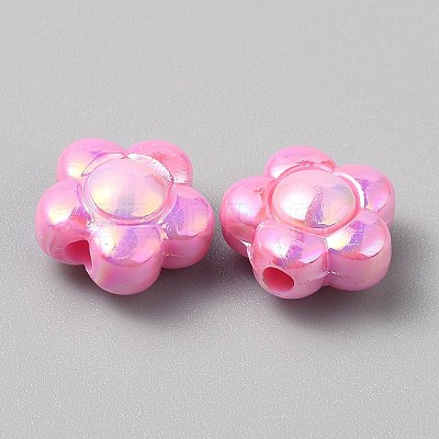 Plating Acrylic Beads MACR-WH0007-128E-1
