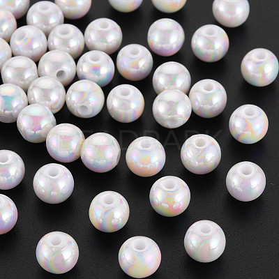 Opaque Acrylic Beads MACR-S370-D8mm-01-1