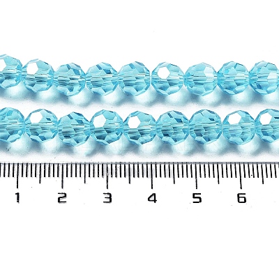 Electroplate Transparent Glass Beads Strands EGLA-A035-T8mm-A08-1