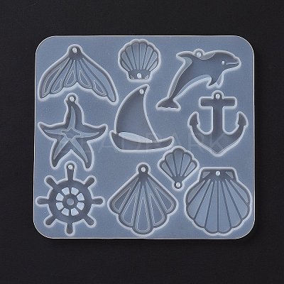 DIY Ocean Theme Pendants Silicone Molds DIY-C077-01A-1