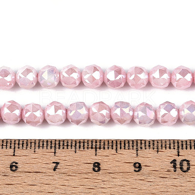 Anti-Tarnish Electroplate Glass Beads Strands GLAA-N010-6mm-03-1