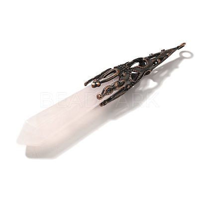 Natural Rose Quartz Pointed Big Pendants LS-G-P560-02R-08-1