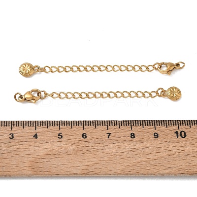 201 Stainless Steel Curb Chain Extender SA-CBA0FDA-01G-21-1