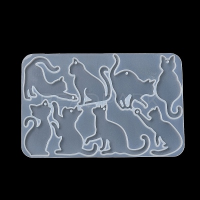 Cat Shape DIY Pendant Silhouette Silicone Molds X-SIL-F010-01-1