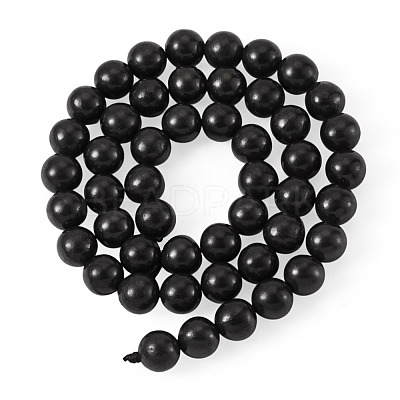 1 Strand Natural Shungite Beads Strands G-TA0003-34C-1