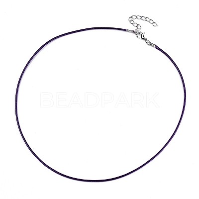 Waxed Cotton Cord Necklace Making MAK-S034-004-1