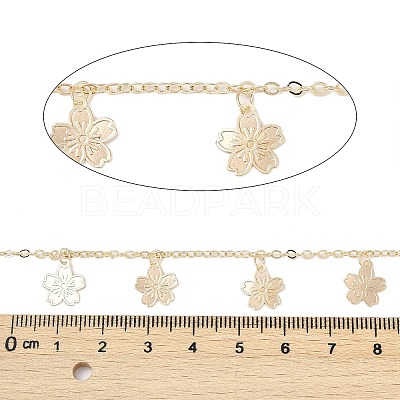 Handmade Brass Flower Chains CHC-Z001-13KCG-1