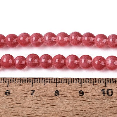 Acrylic Imitation Cat Eye Beads Strands OACR-Q197-01A-12-1