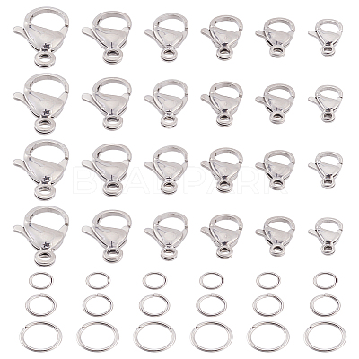 Tarnish Resistant 304 Stainless Steel Lobster Claw Clasps STAS-LP0002-12-1